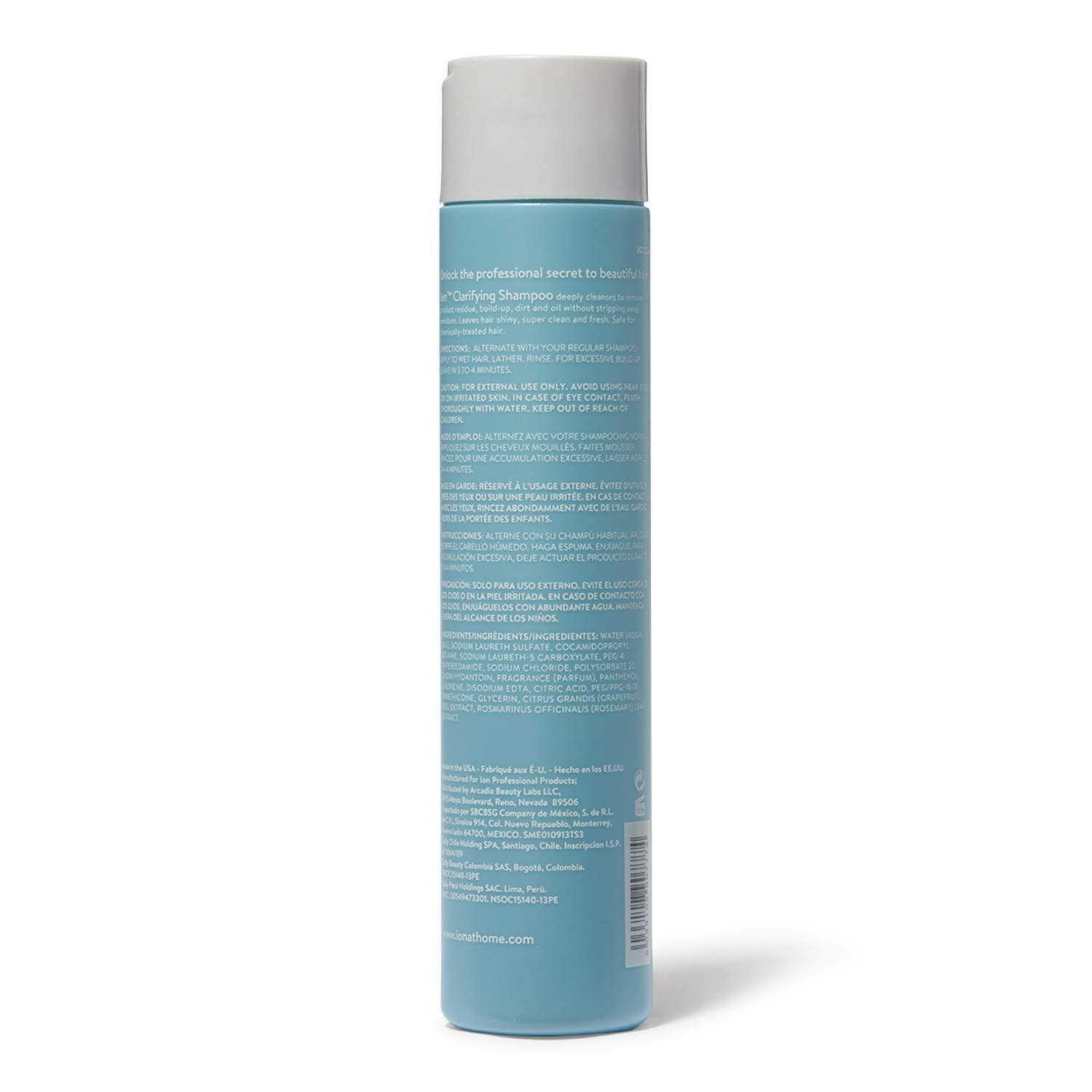 ion Clarifying Shampoo – Build-Up Removal, Vegan, Safe for Chemically Treated Hair (Pack of 2)