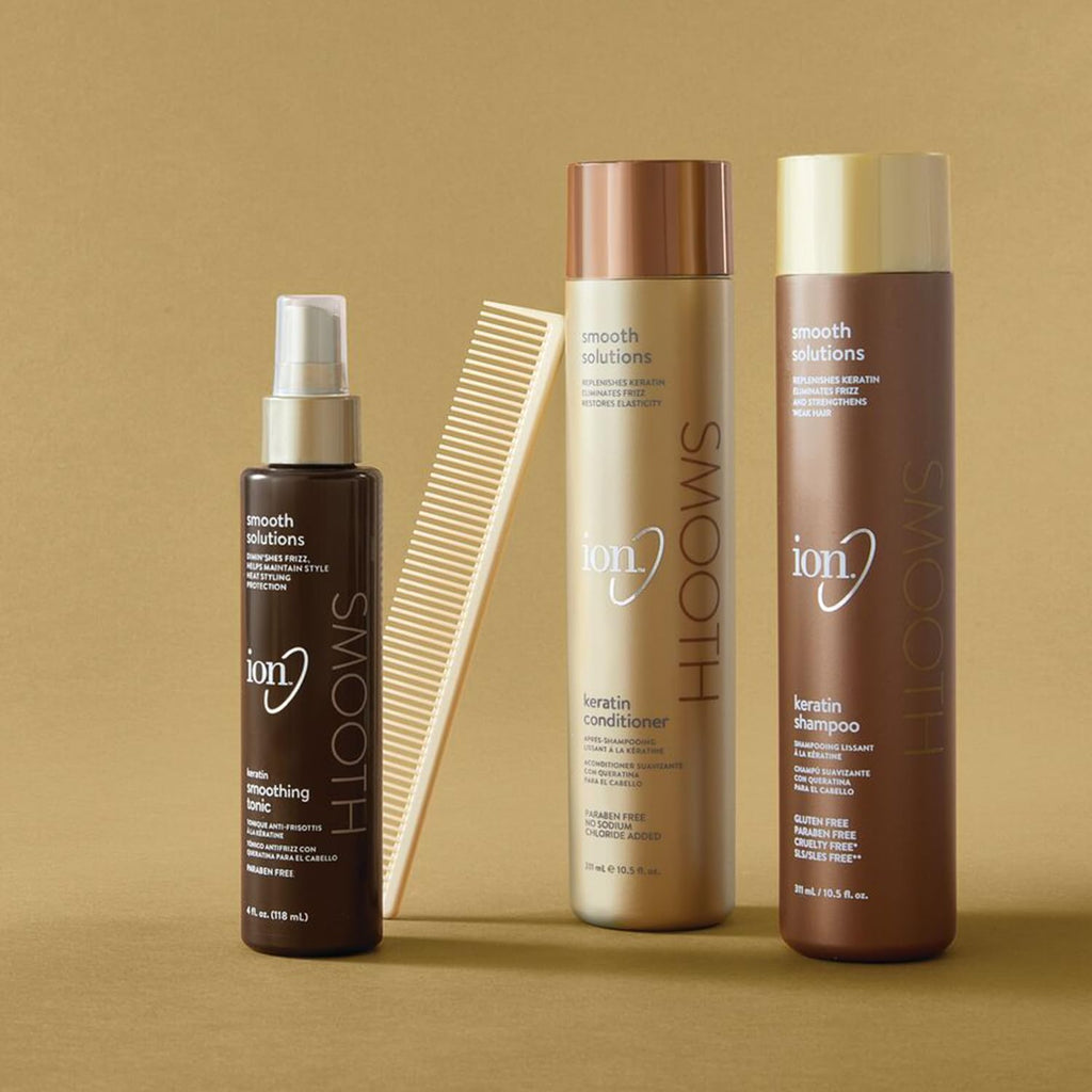 ion Keratin Smoothing Conditioner – Sulfate Free, Frizz Control & Strength (Pack of 2, 10.5 oz each)