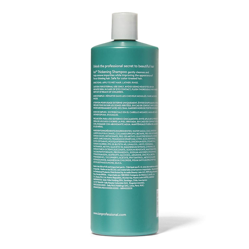 Ion Thickening Shampoo – 33.88 oz | Color-Safe, Vegan, Paraben-Free