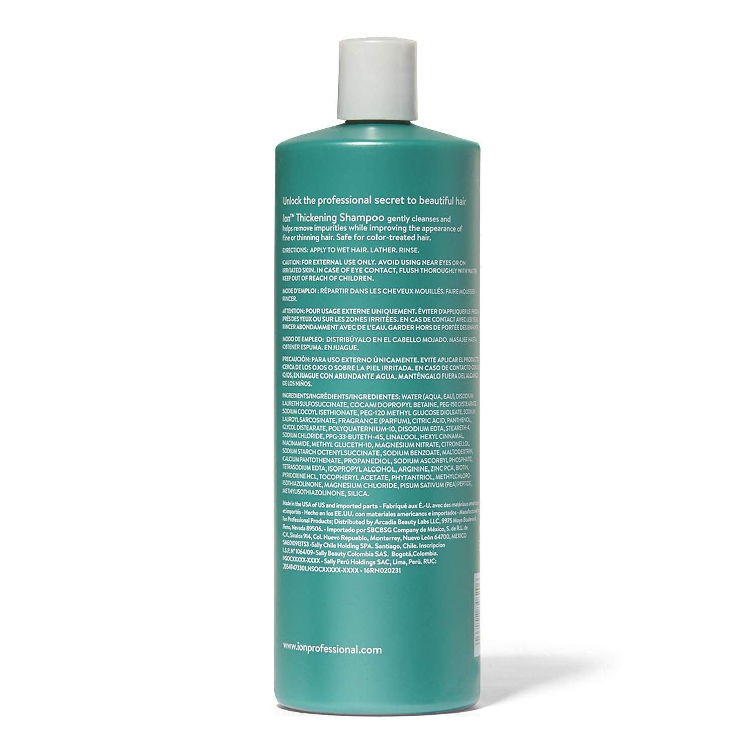 Ion Thickening Shampoo – 33.88 oz | Color-Safe, Vegan, Paraben-Free