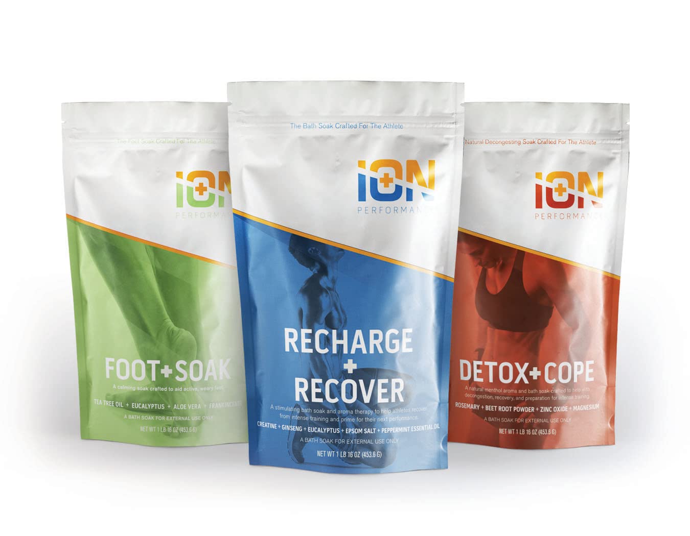 iON Zinc Detox + Cope Athlete Bath Soak – Muscle Recovery, 16 oz
