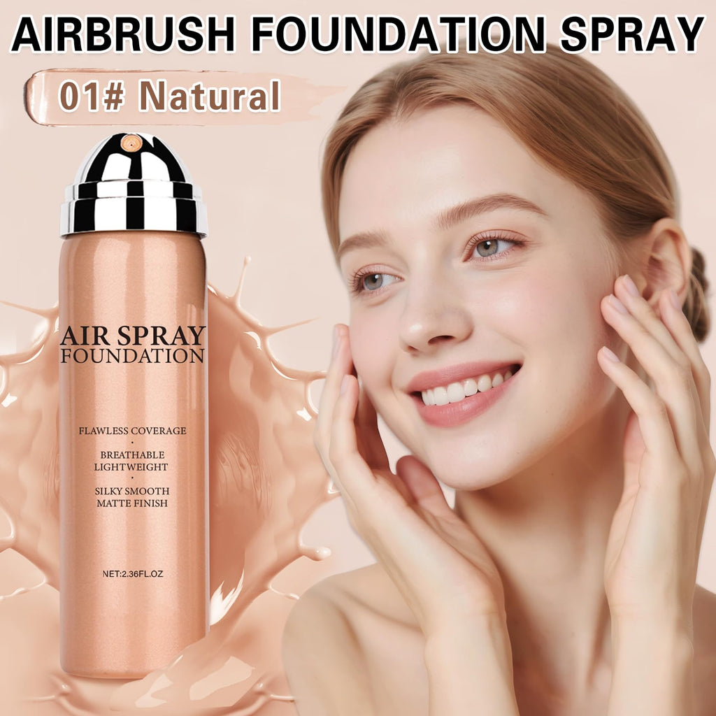 IONSGAKO Magic Minerals Airbrush Foundation Spray – Silk Matte, Long-Lasting Coverage