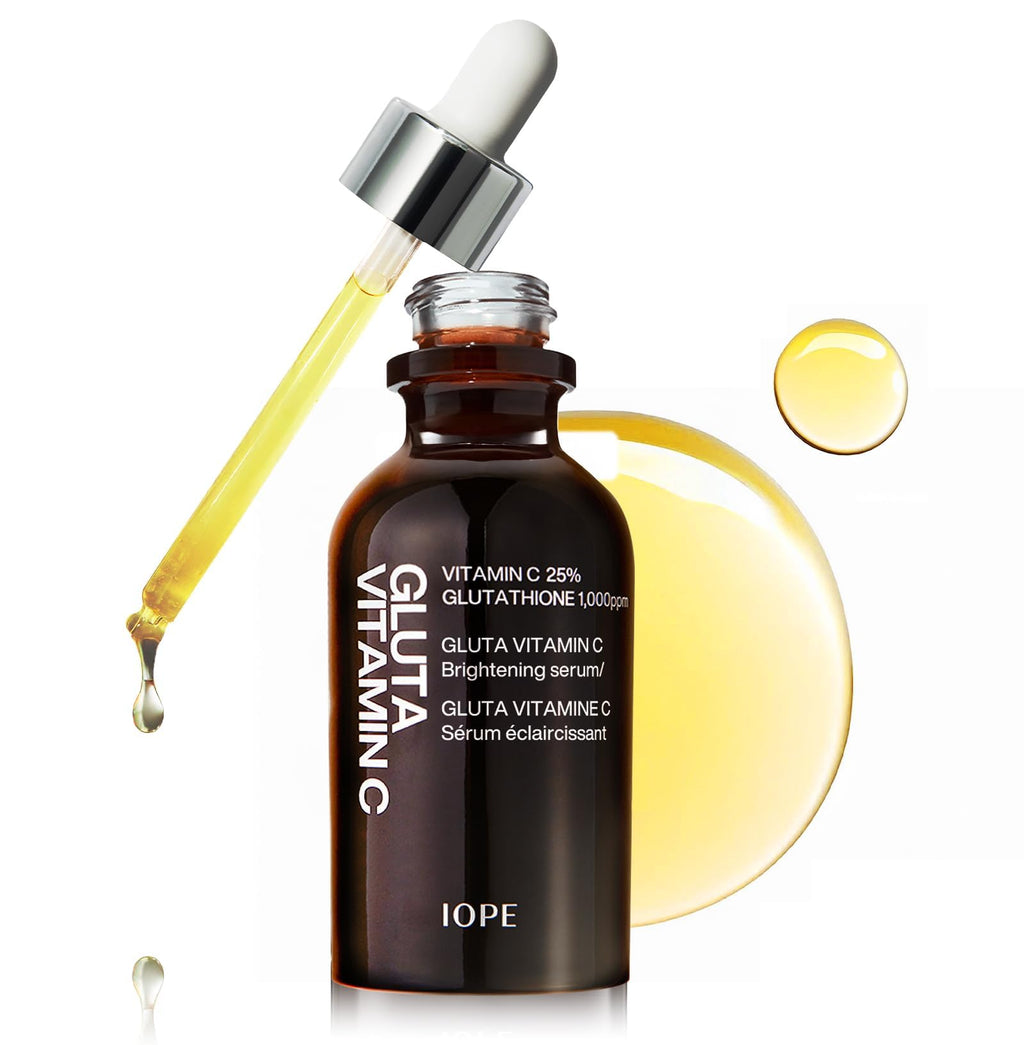 IOPE Gluta Vitamin C Brightening Serum | 25% Pure Vitamin C + 1000ppm Glutathione for Radiant Skin
