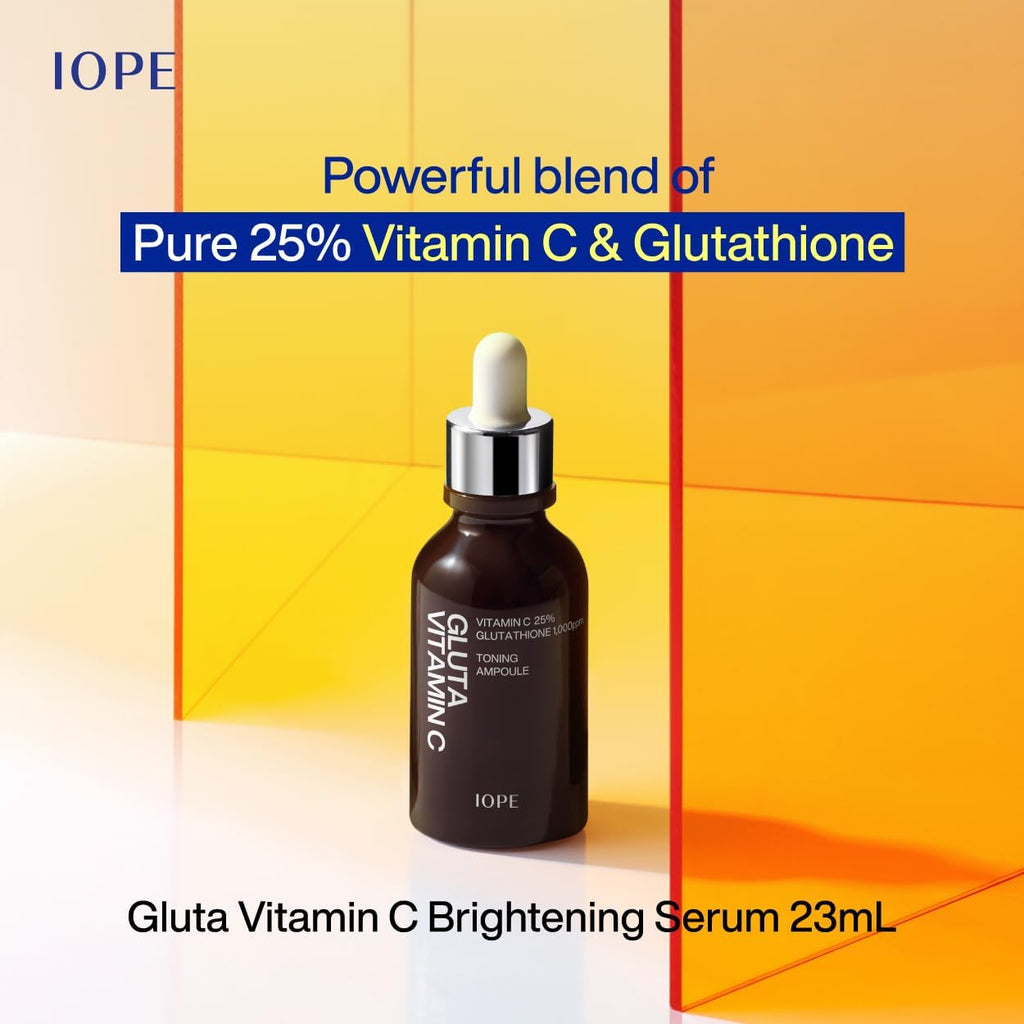 IOPE Gluta Vitamin C Brightening Serum | 25% Pure Vitamin C + 1000ppm Glutathione for Radiant Skin
