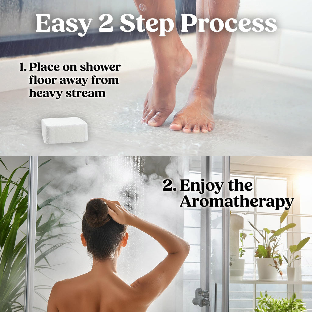 IQNATURAL Citrus Shower Steamers — Organic USA-Made Aromatherapy for Women