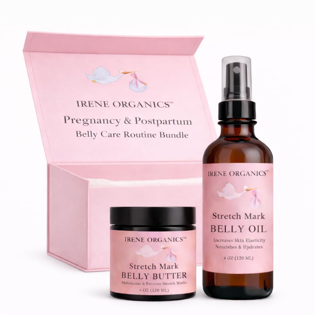 Belly Bundle by Irene Organics — Organic Belly Butter & Oil for Pregnancy