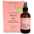 Irene Organics Organic Belly Oil for Pregnancy & Postpartum — Lightweight, Non-Greasy & Unscented