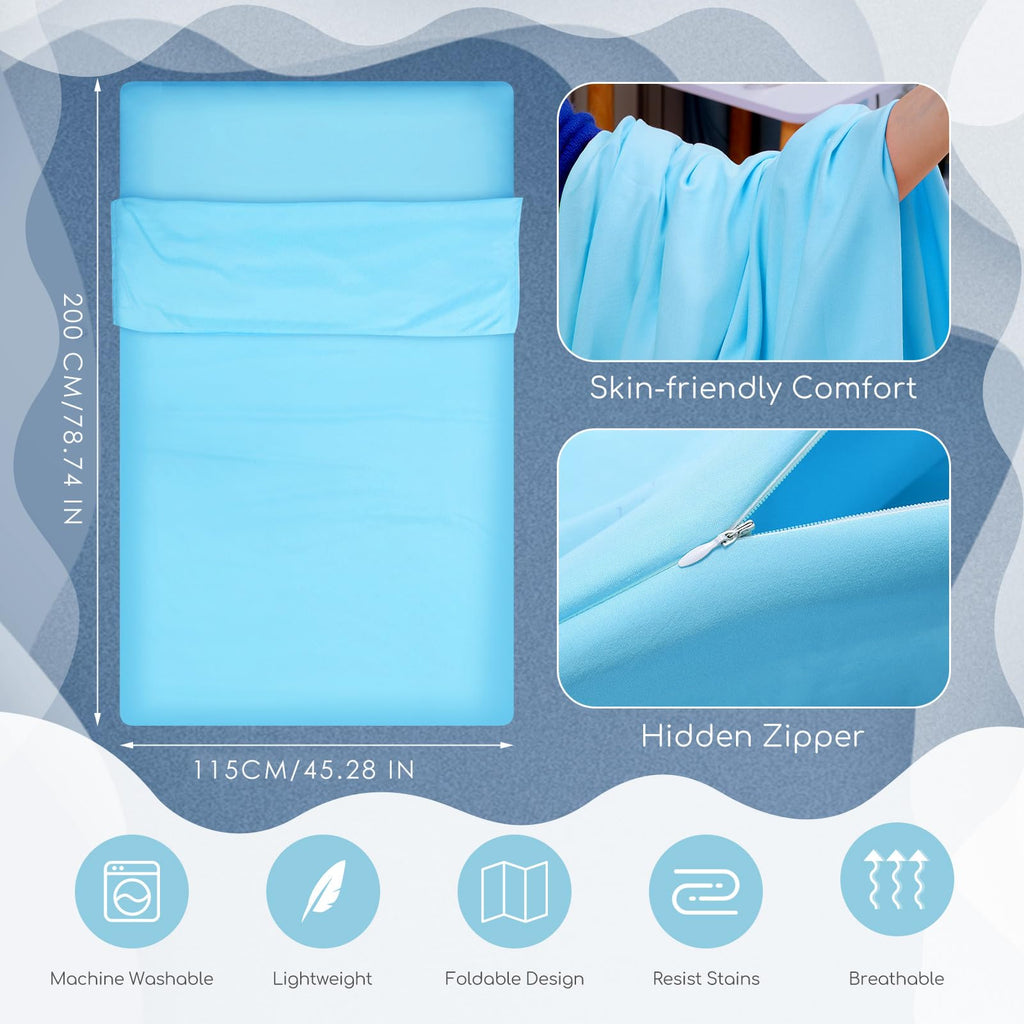Irenare Self Tan Sleep Sack – Reusable Breathable Tanning Sleeping Bag (Blue)