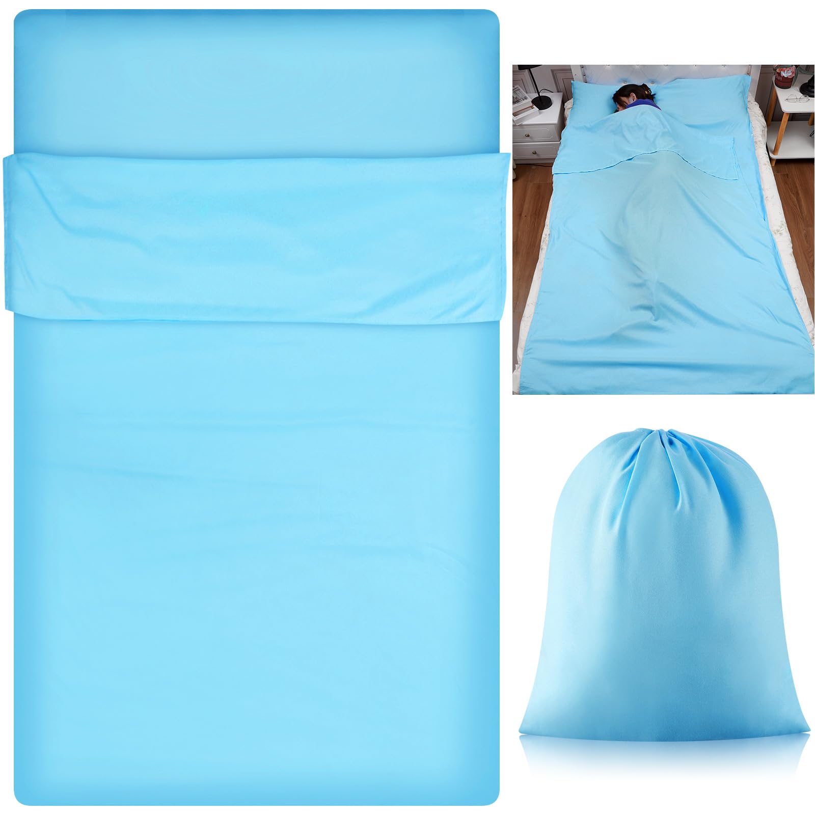 Irenare Self Tan Sleep Sack – Reusable Breathable Tanning Sleeping Bag (Blue)