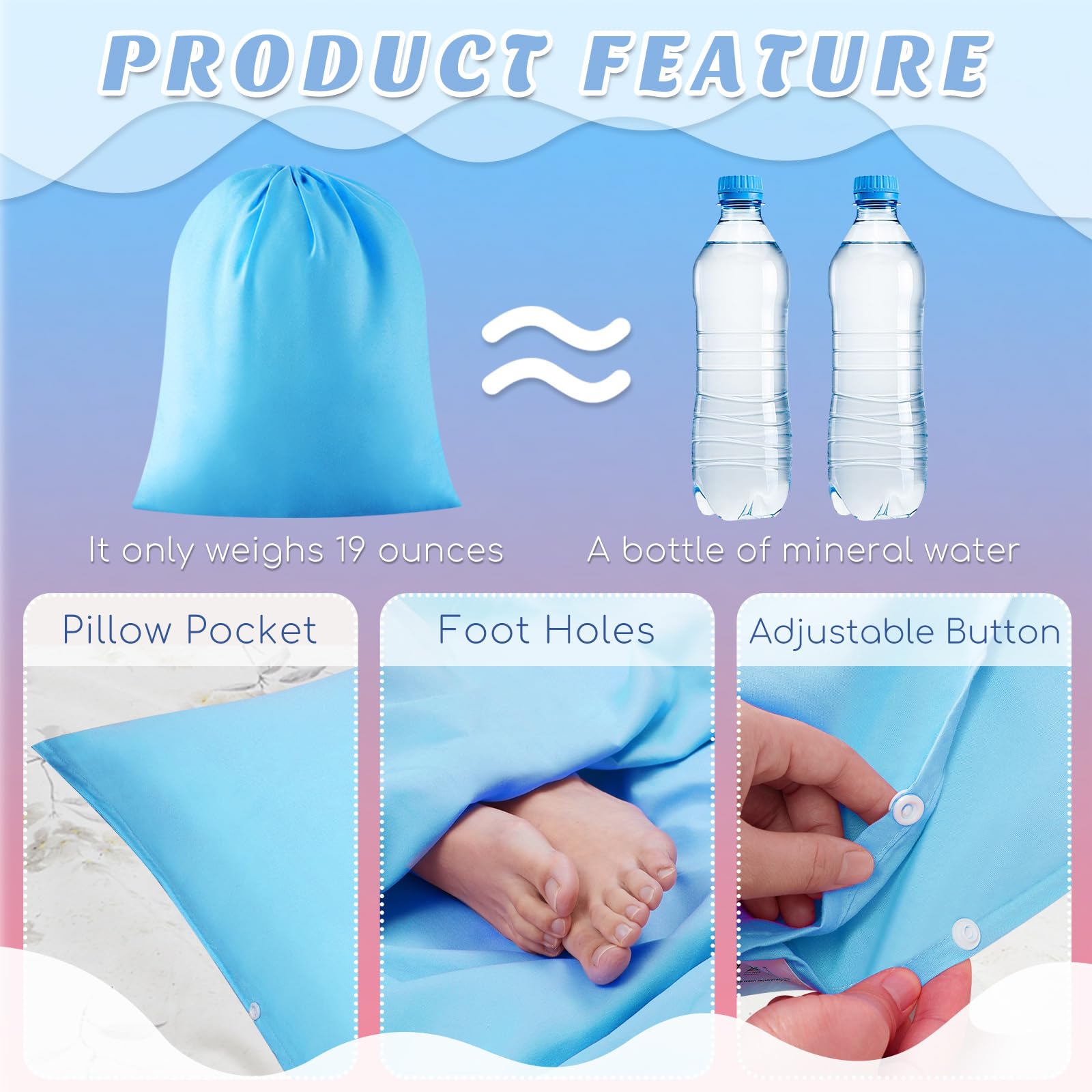 Irenare Self Tan Sleep Sack – Reusable Breathable Tanning Sleeping Bag (Blue)