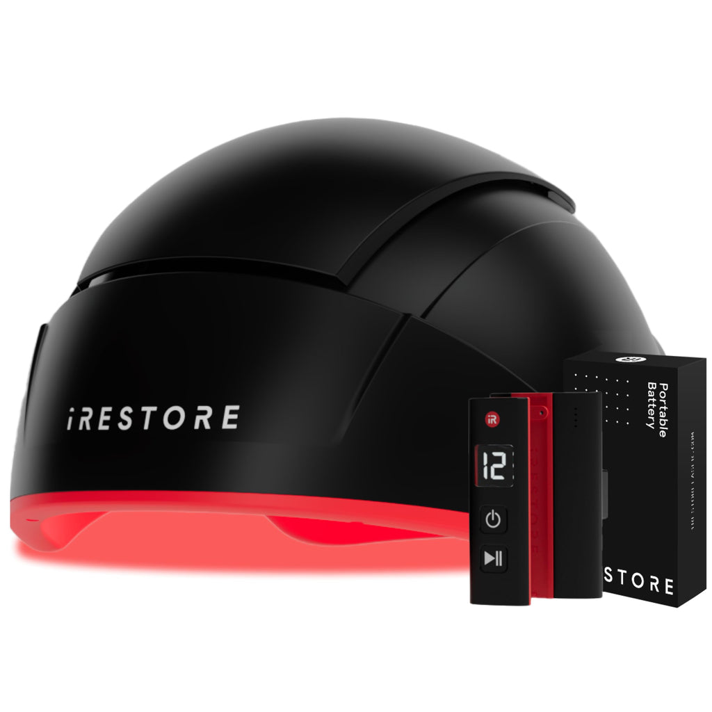 iRestore Elite + Rechargeable Battery Pack | Hair Growth Laser Cap (500 Lasers & LEDs) | FDA Cleared