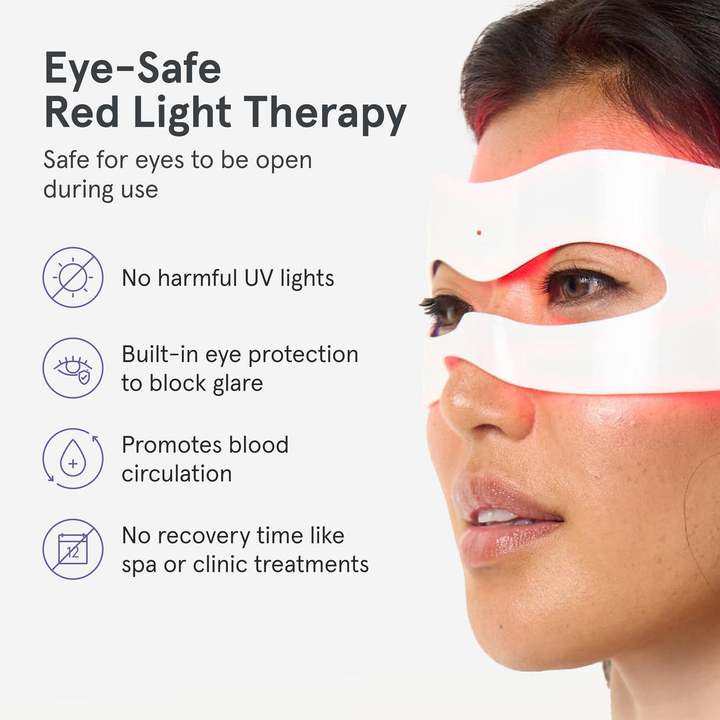 iRestore Red Light Therapy for Eyes – 180 LEDs Eye Mask with Infrared Light