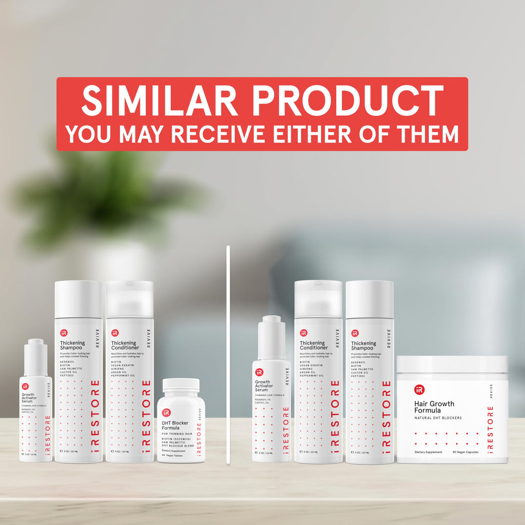 iRestore Max Growth Bundle – Hair Growth Formula, Growth Activator Serum, Thickening Shampoo & Conditioner – Made in USA