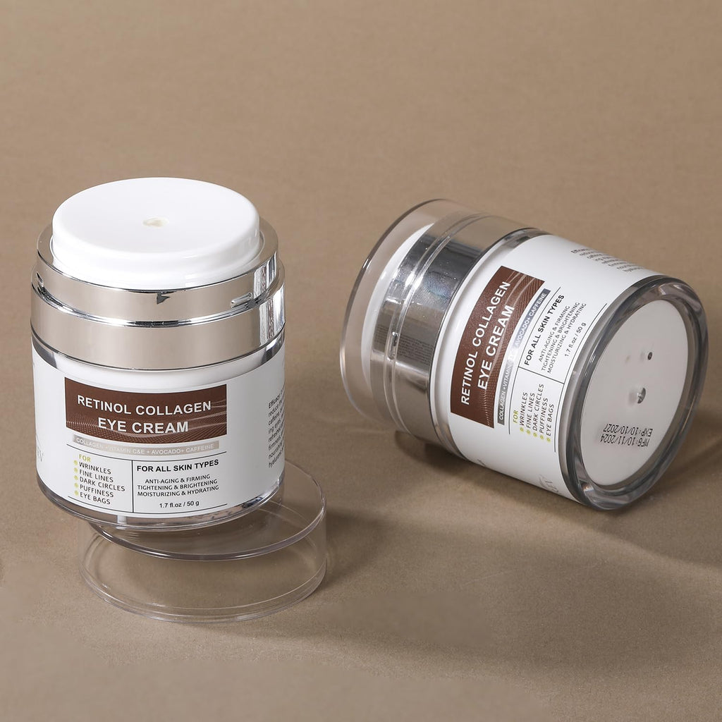 IREV Eye Cream with Retinol & Collagen – Hydrating Avocado, Vitamin C & Caffeine for Dark Circles