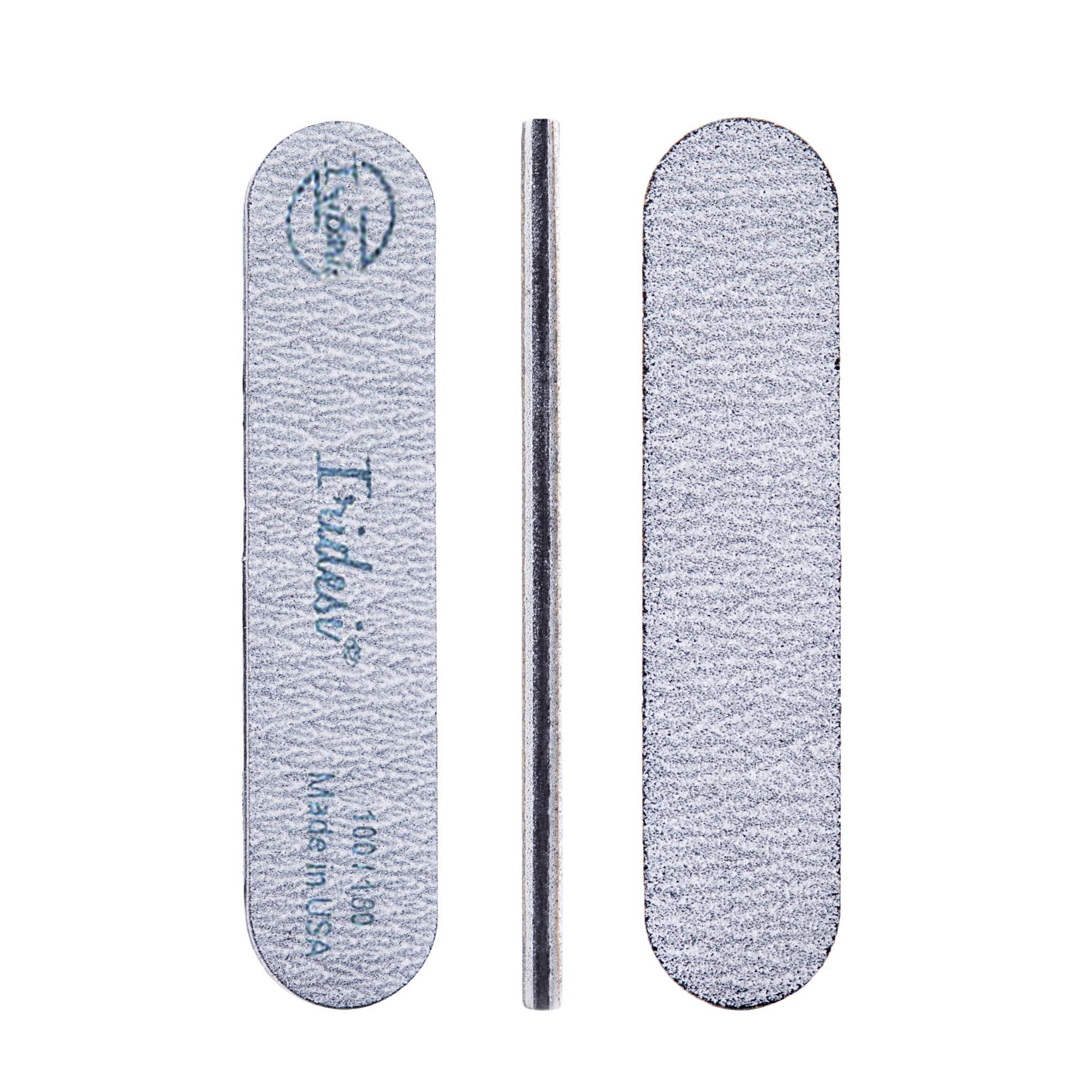 Iridesi Mini Zebra Nail File Set – 100/180 Grit Emery Boards, 3.5 in, 50 Count