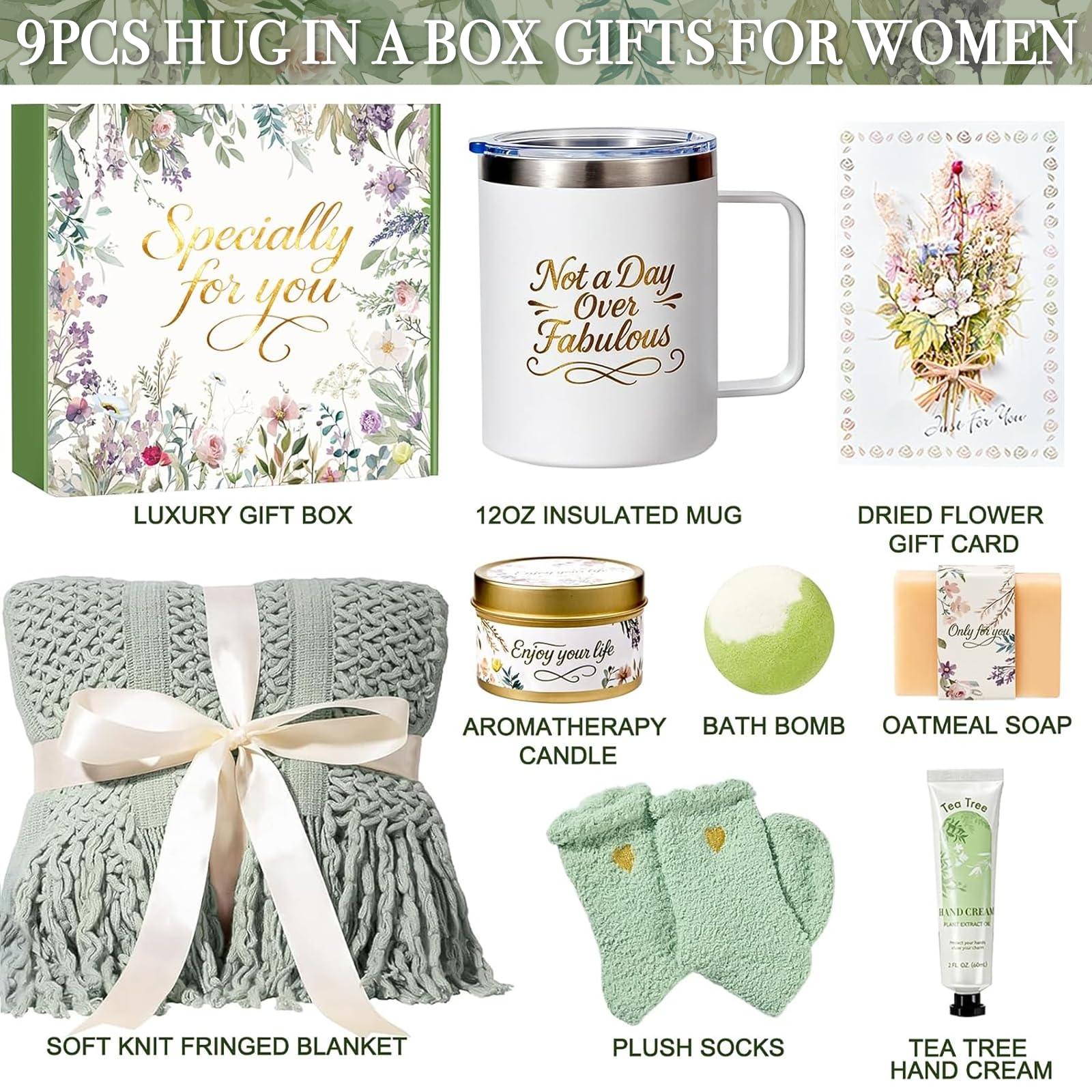 IRINXL Birthday Spa Gift Box for Women – Self-Care Gift Basket