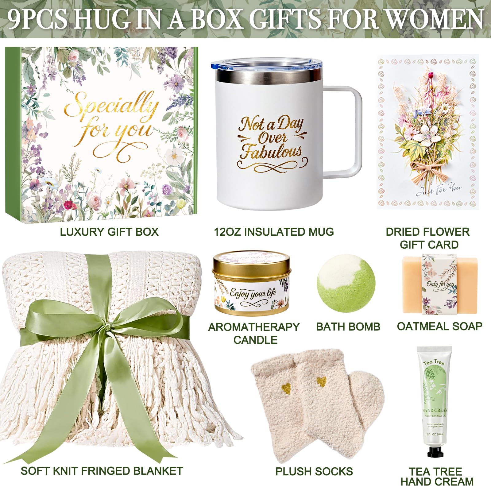 IRINXL Valentines Day Gifts for Her — Spa Care Package Gift Box (Ivory)