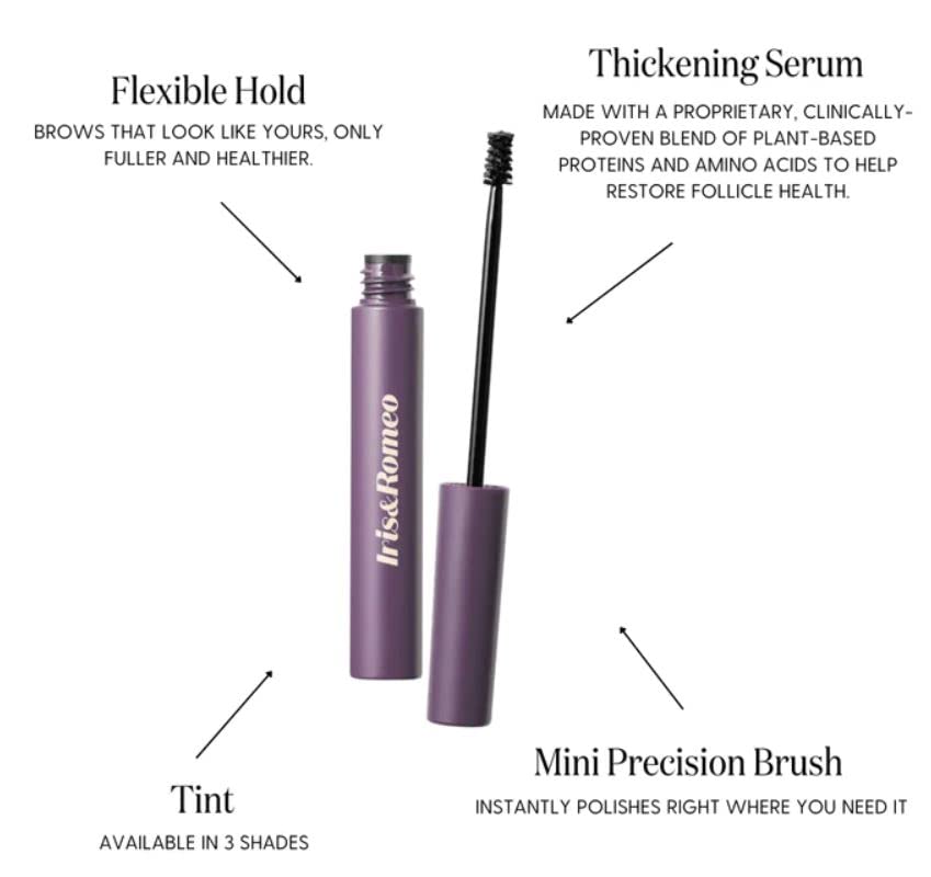 IRIS&ROMEO Brow Up Thickening Brow Balm – Cool Blonde | Natural Definition & Hold