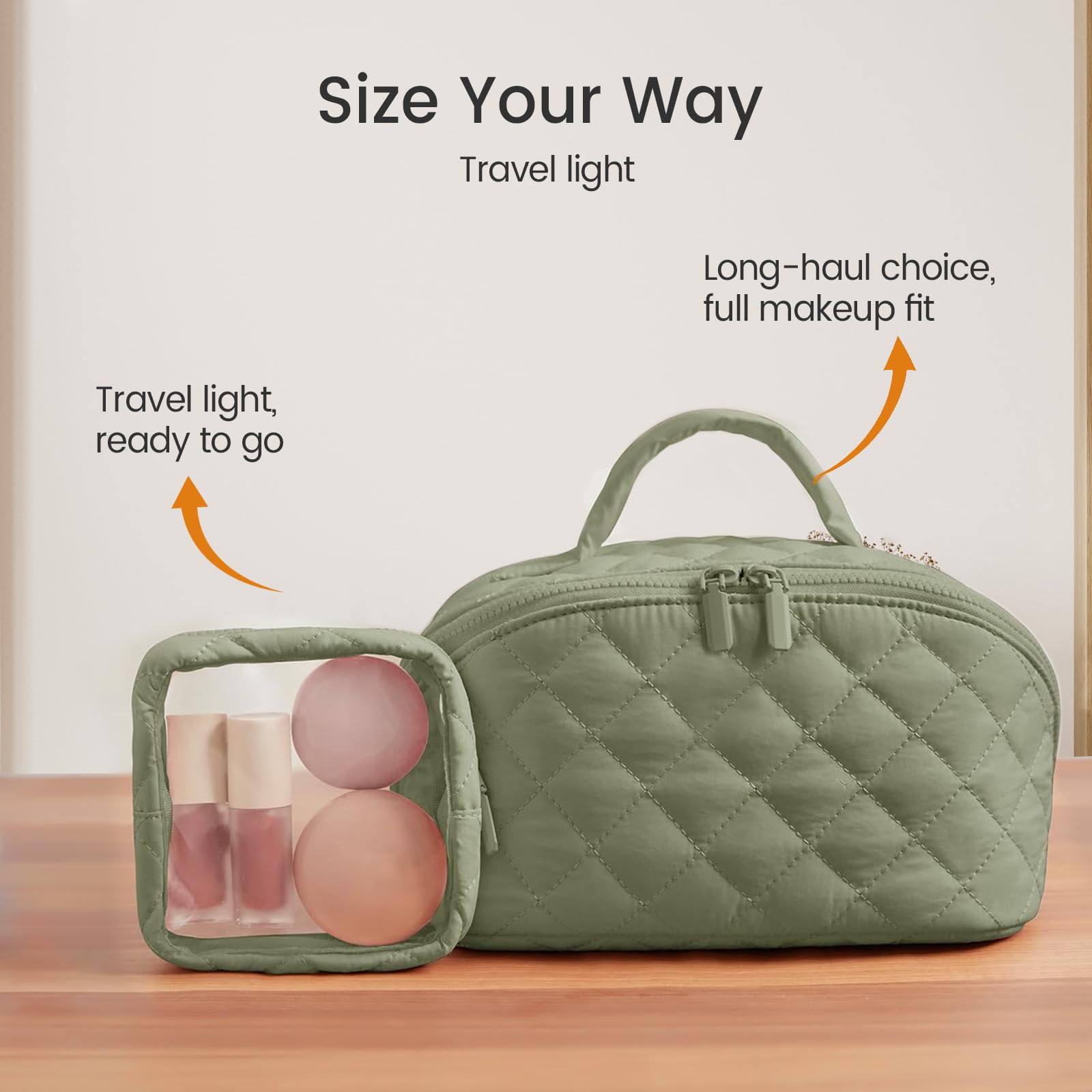 IrisCargo Toiletry Bag for Women – Wide-Open Lay-Flat, Large-Capacity Travel Makeup Organizer