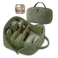 IrisCargo Toiletry Bag for Women – Wide-Open Lay-Flat, Large-Capacity Travel Makeup Organizer