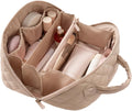 IrisCargo Travel Makeup Bag – Wide-Open Lay-Flat, Water-Resistant Cosmetic Case (Khaki)