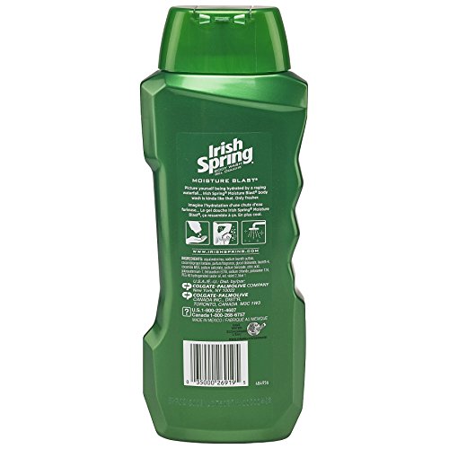 Irish Spring Moisture Blast Body Wash – 4 x 18 oz | Hydrating Clean & Freshness