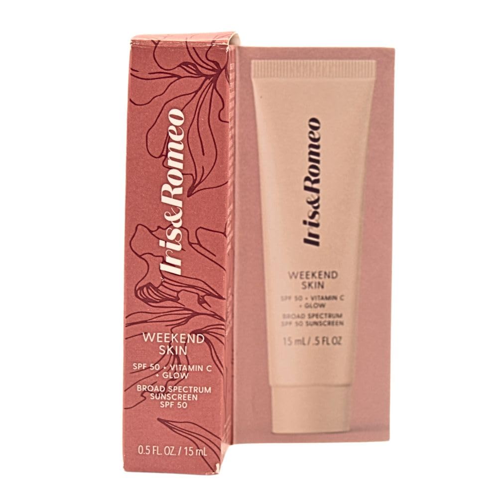 IRIS&ROMEO Mini Weekend Skin SPF 50 | Tinted Mineral Sunscreen with Vitamin C & Niacinamide