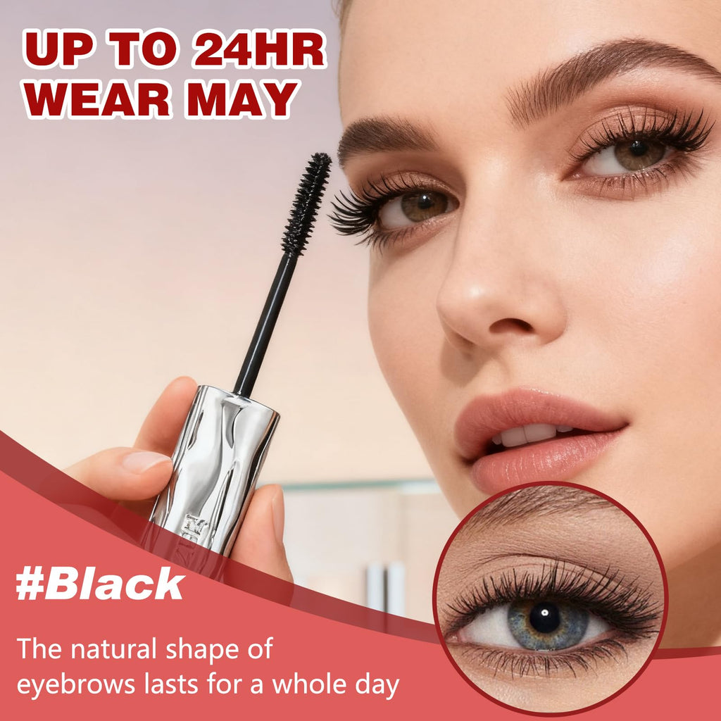 2Pcs Iron Wand Mascara – 2025 Upgraded Waterproof Tubing Mascara for 3D Curl, Smudge-Proof & No Flake