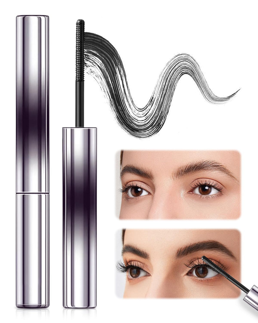 Iron Wands Rod Mascara - 3D Curl, Waterproof & Clump-Free (Black)