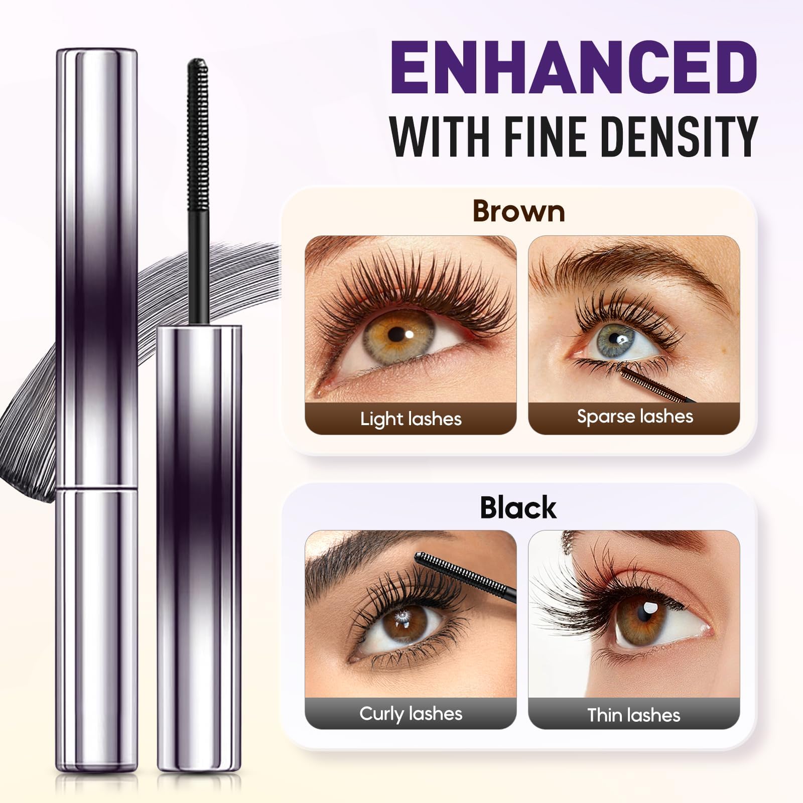 Iron Wands Rod Mascara - 3D Curl, Waterproof & Clump-Free (Black)