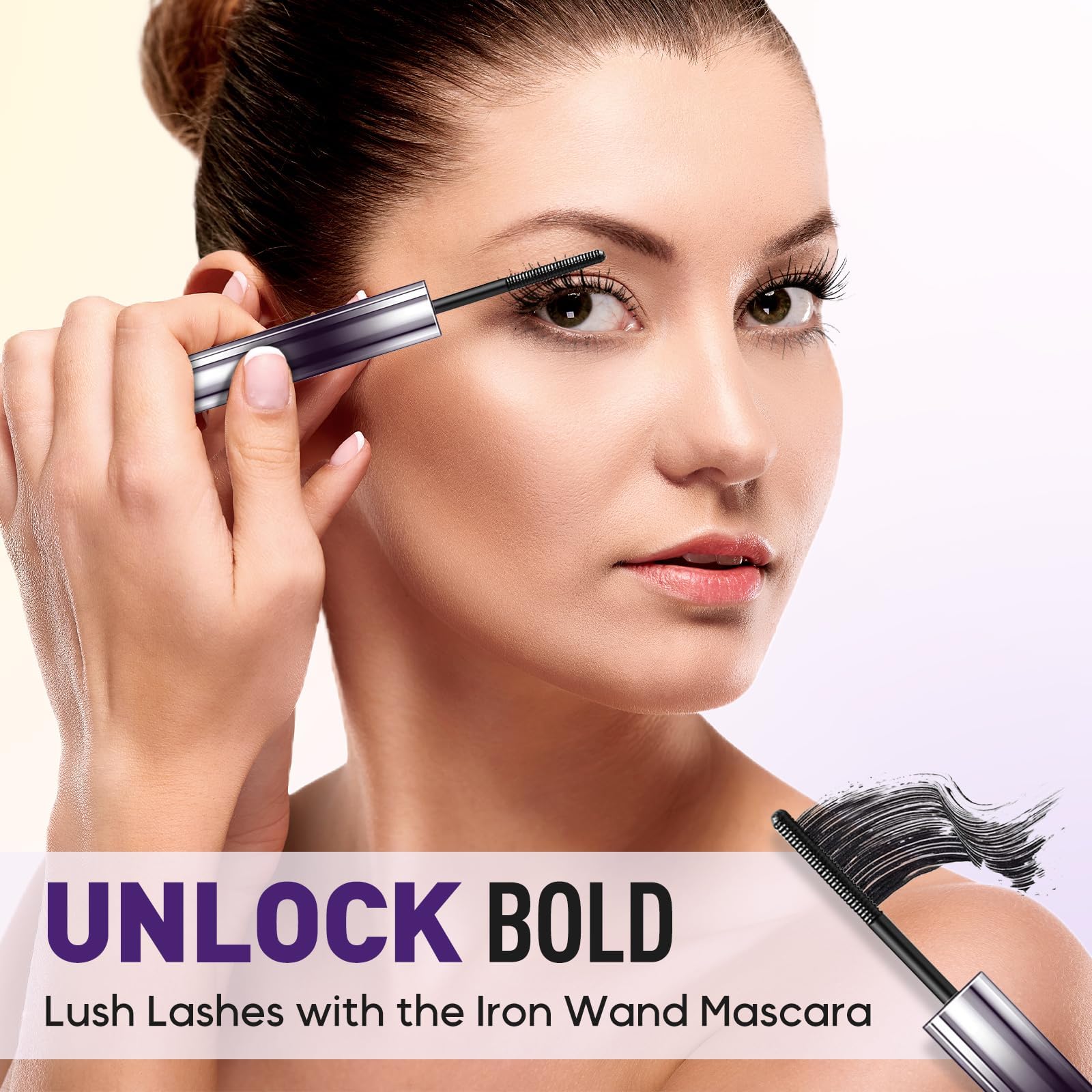 Iron Wands Rod Mascara - 3D Curl, Waterproof & Clump-Free (Black)