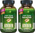 Irwin Naturals Longer, Stronger Hair & Nails - 2 Pack, 120 Softgels | Vibrant Shine & Strength