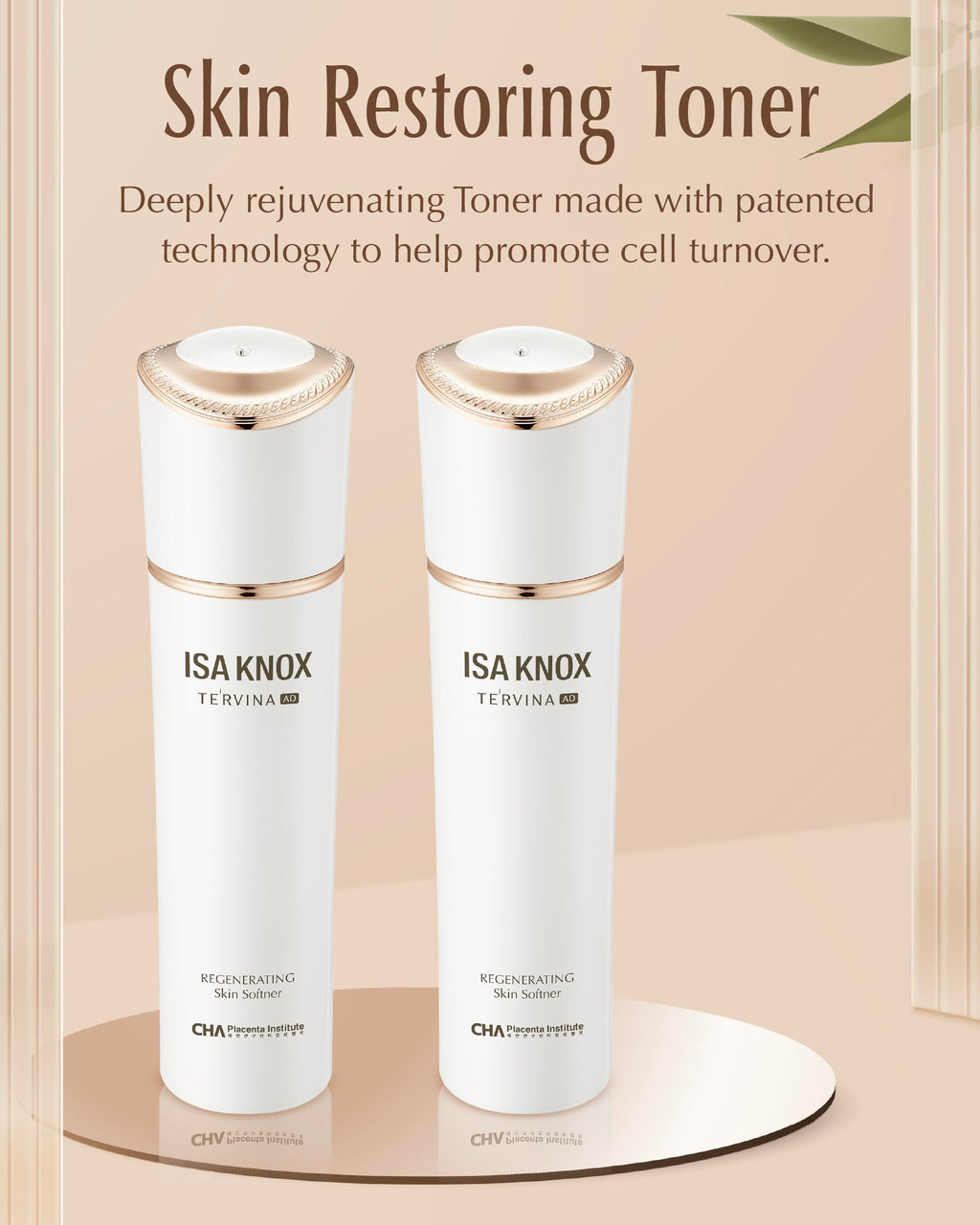 ISA KNOX TE'RVINA AD Regenerating Skincare Set (12.7 fl oz) — Hydrating Toner & Emulsion + Serum, Eye Cream, Cream | Placenta Powerhouse