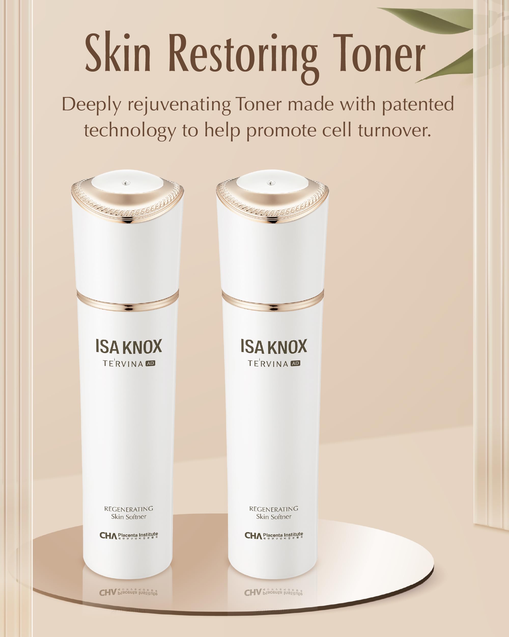 ISA KNOX TE'RVINA AD Regenerating Skincare Set (12.7 fl oz) — Hydrating Toner & Emulsion + Serum, Eye Cream, Cream | Placenta Powerhouse