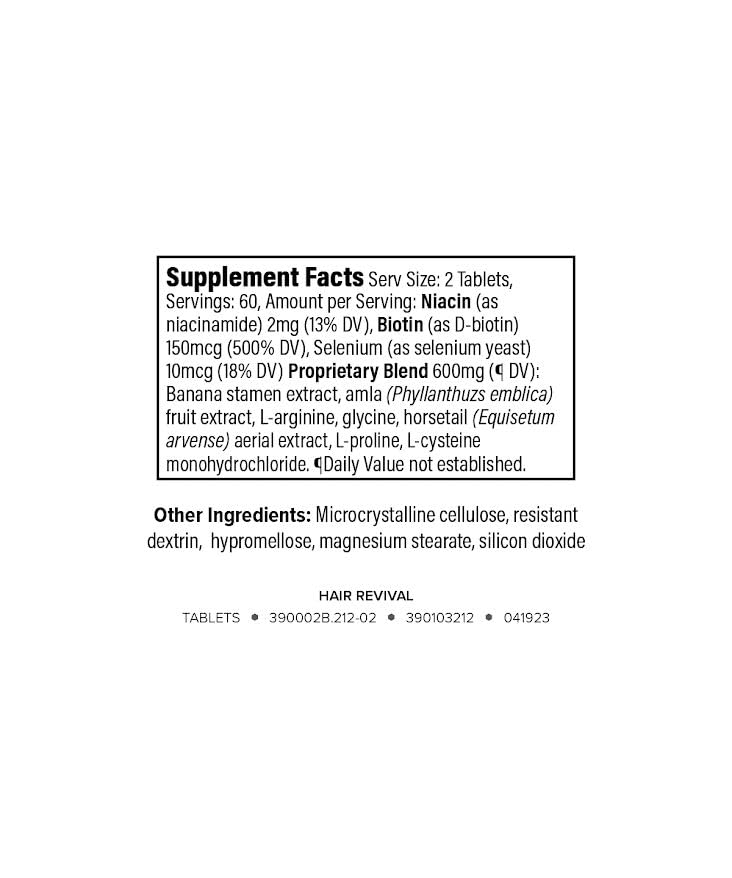 Isagenix Hair Revival – Natural Hair Growth & Thickening Supplement – 120 Tablets