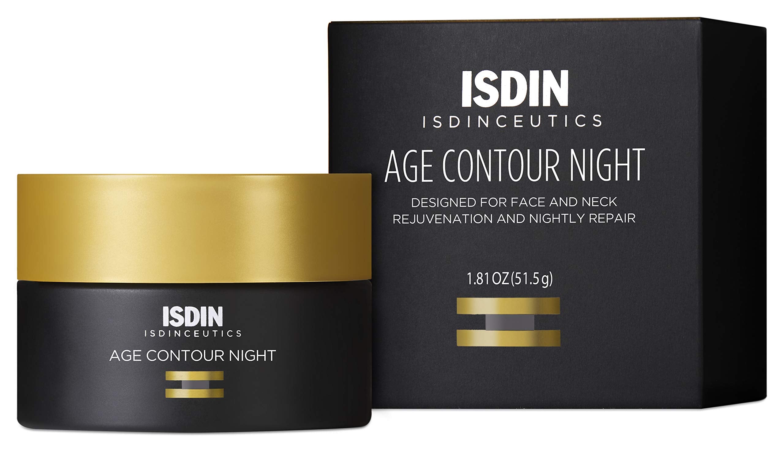 ISDIN Age Contour Night Cream for Face & Neck – Melatonin & Peptides, 1.8 oz