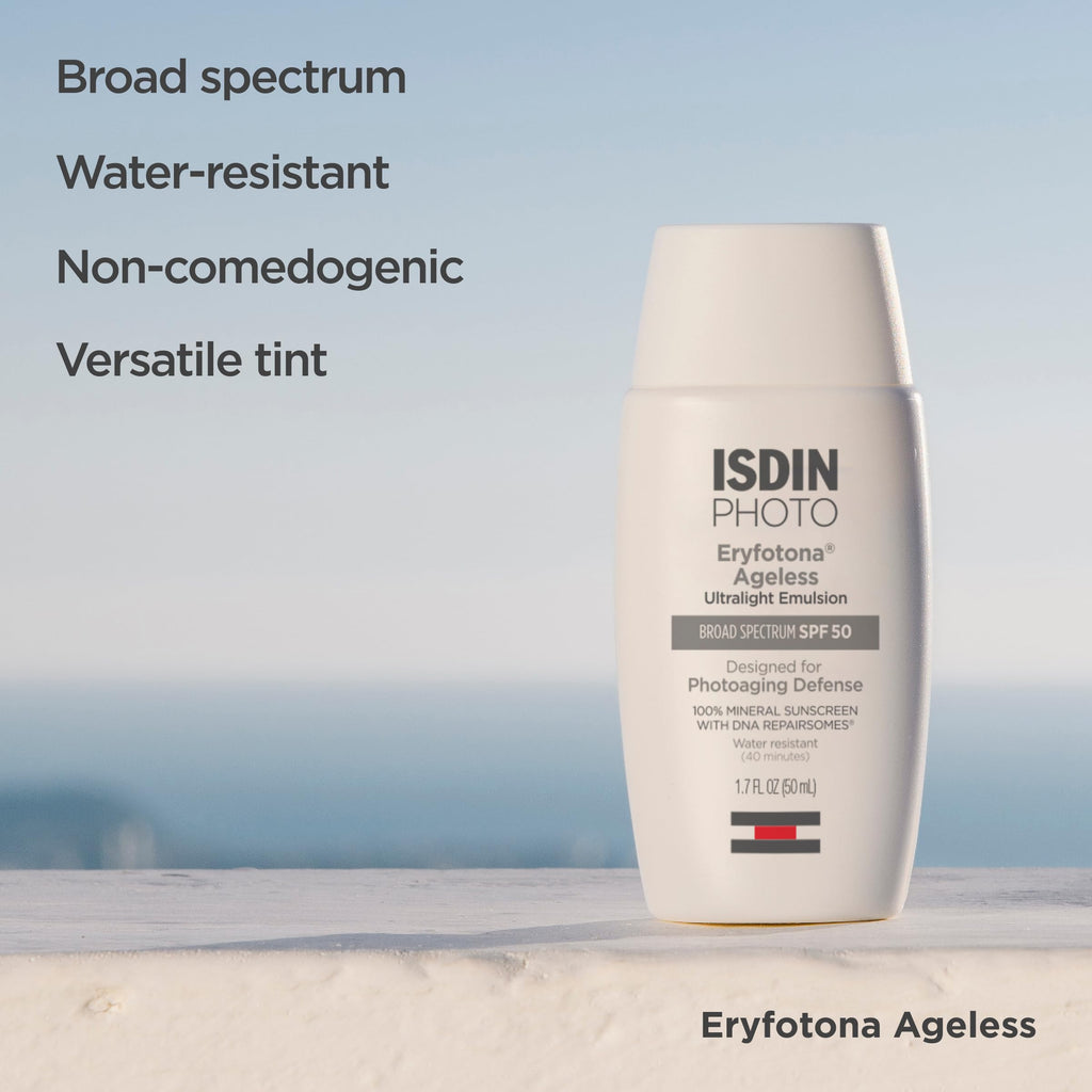 ISDIN Eryfotona Ageless Tinted Mineral Sunscreen SPF 50 | Travel-Size 1.7 oz
