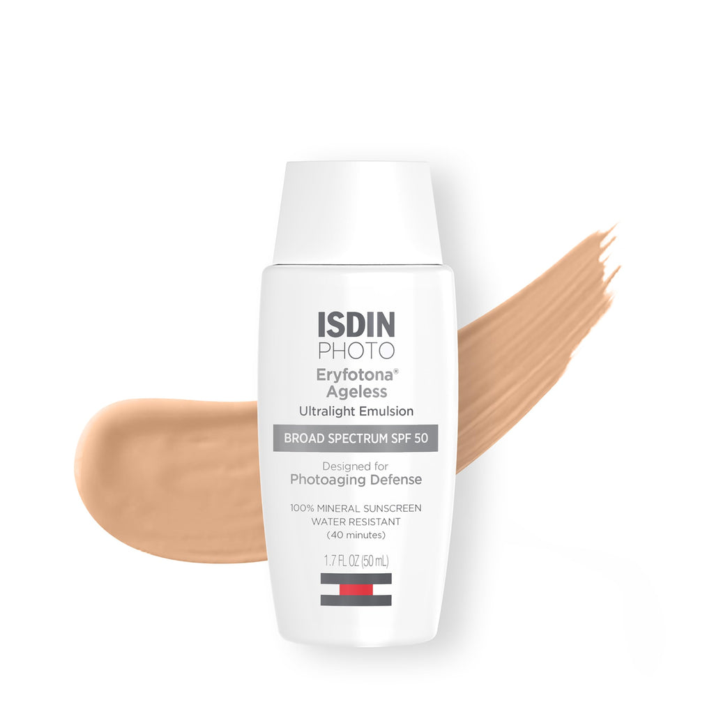 ISDIN Eryfotona Ageless Tinted Mineral Sunscreen SPF 50 | Travel-Size 1.7 oz