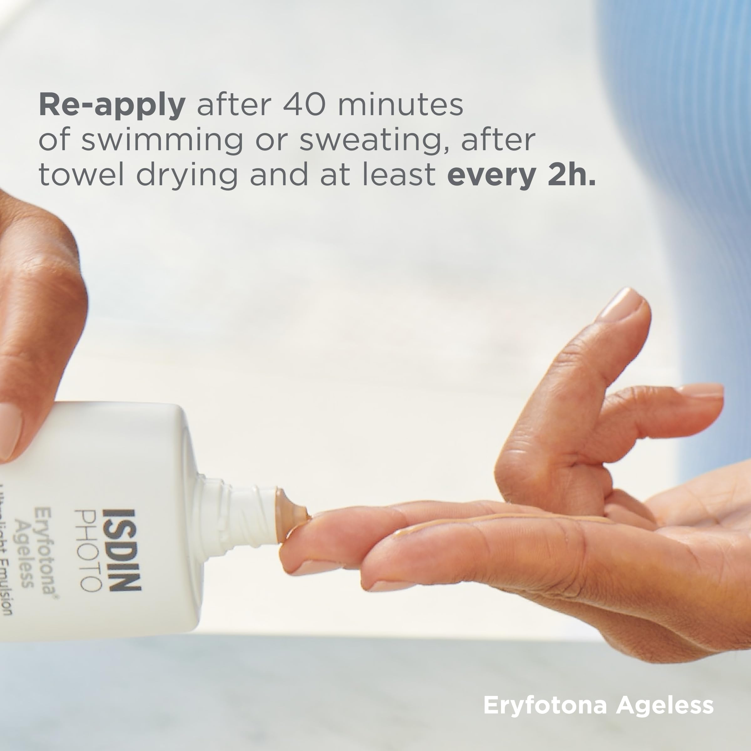 ISDIN Eryfotona Ageless Tinted SPF 50 Mineral Sunscreen for Face – Non-Comedogenic, Water-Resistant, Travel-Size 3.4 oz
