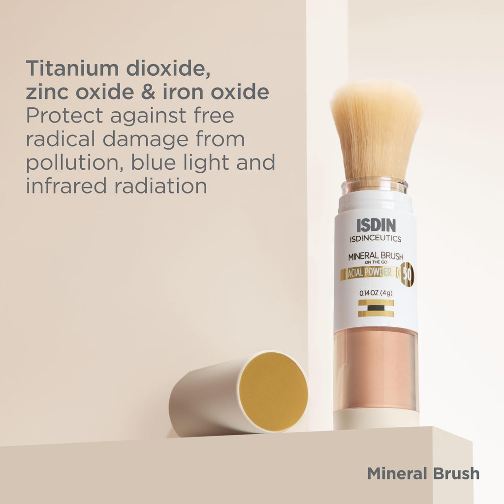 ISDIN Mineral Brush Powder – Pollution & Blue Light Protection for Sensitive Skin
