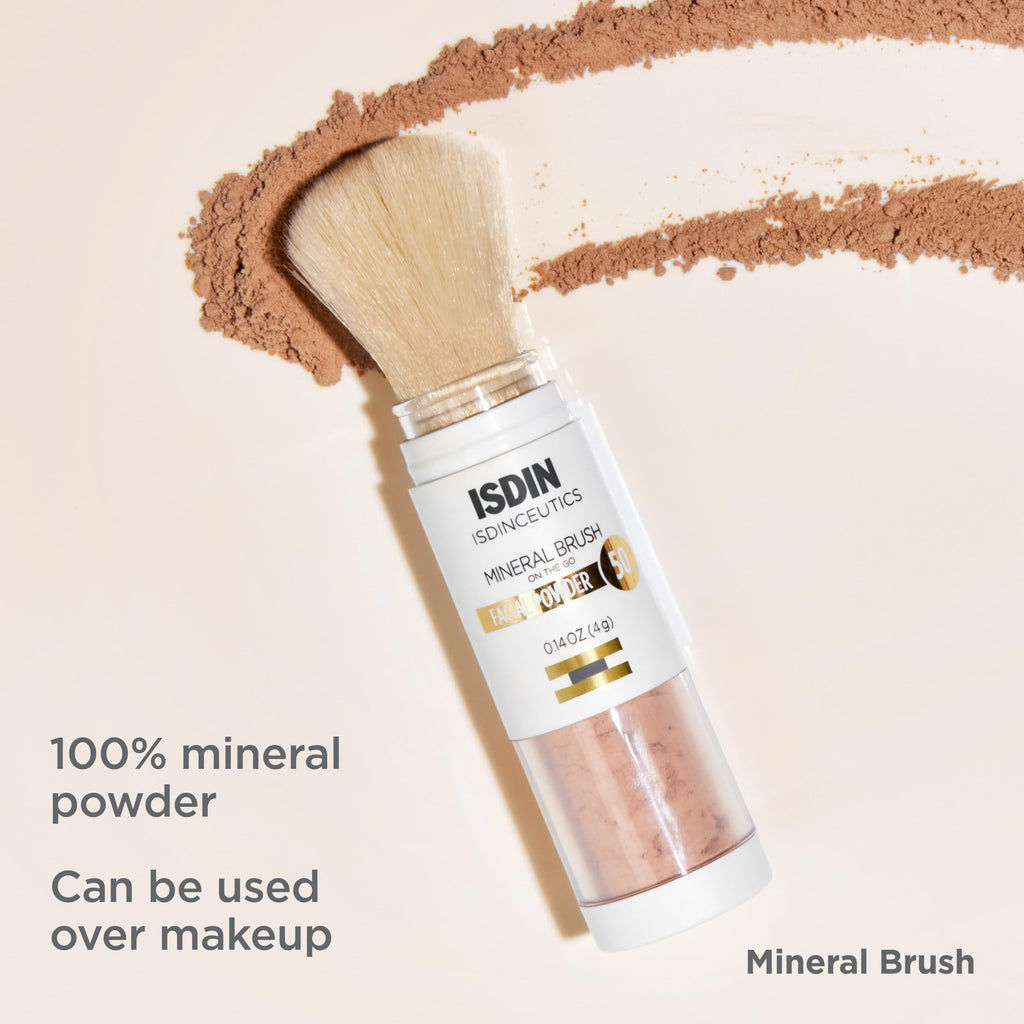 ISDIN Mineral Brush Powder – Pollution & Blue Light Protection for Sensitive Skin