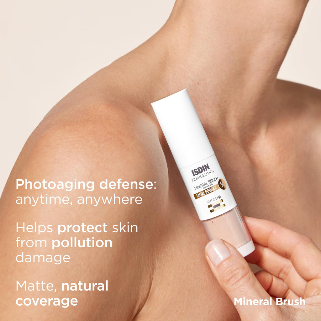 ISDIN Mineral Brush Powder – Pollution & Blue Light Protection for Sensitive Skin