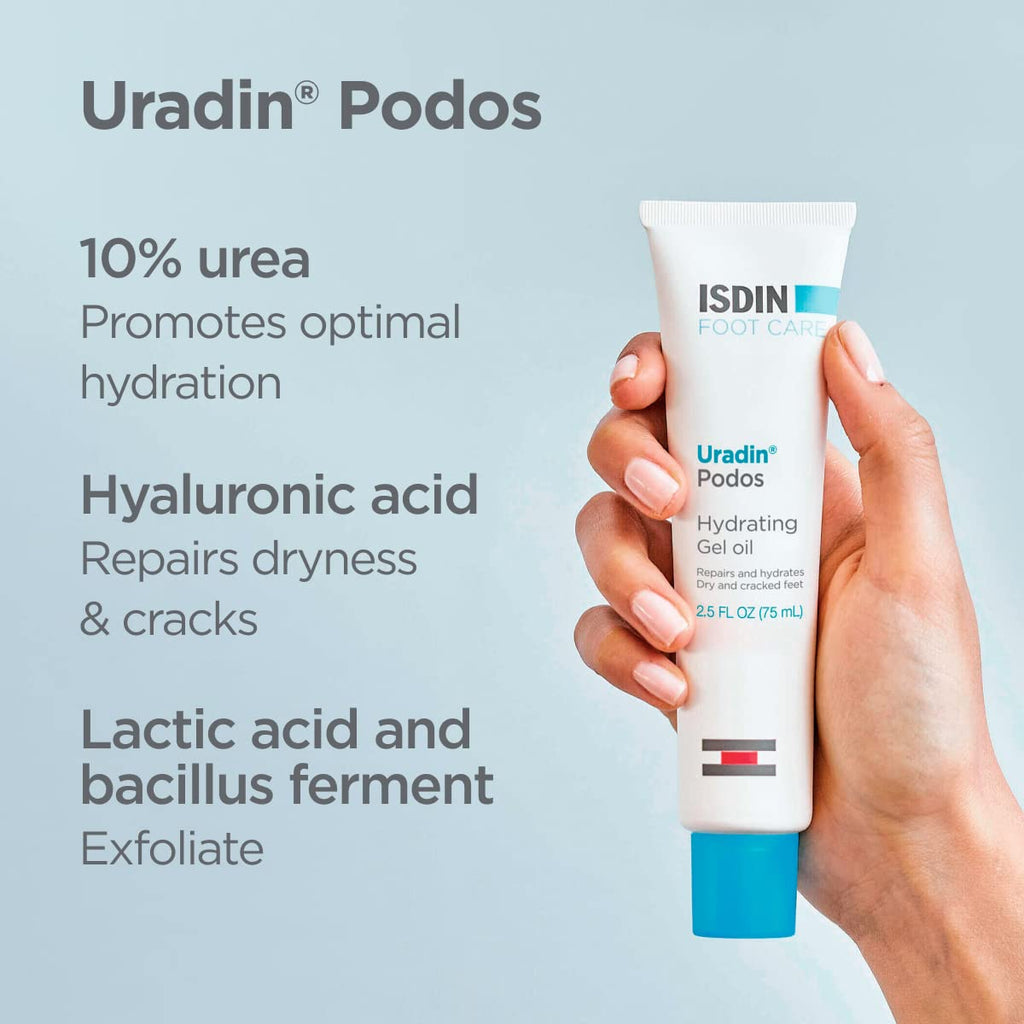 ISDIN Uradin Podos Gel Oil – Hydrating Foot Care with 10% Urea