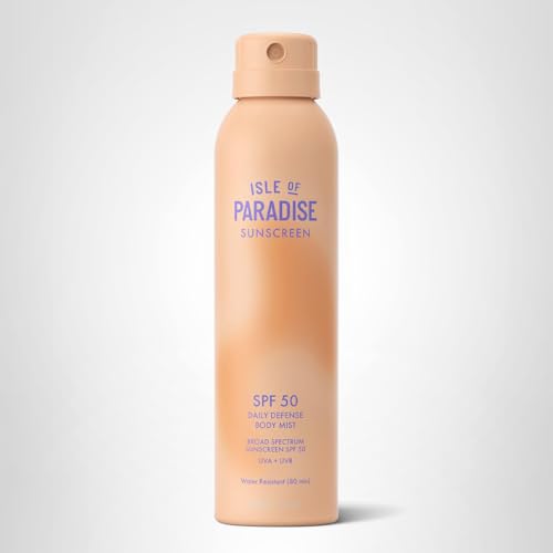 Isle of Paradise Daily Defense Body Mist SPF 50 | Invisible Hydrating Sunscreen Spray (6 oz)