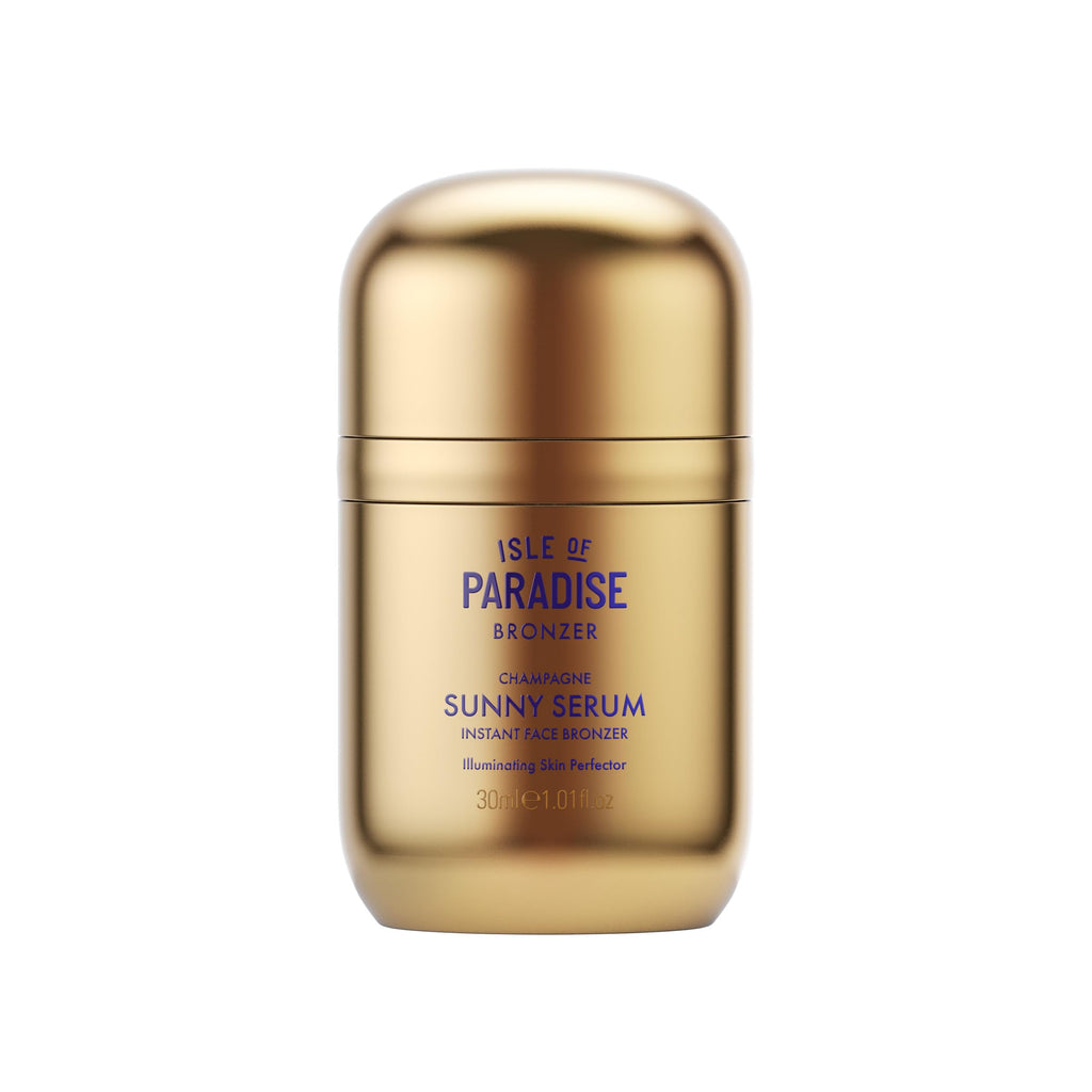 Isle of Paradise Sunny Serum Champagne – 4-in-1 Self Tan Primer, Base, Highlighter & Body Bronzer (1.01 fl oz)