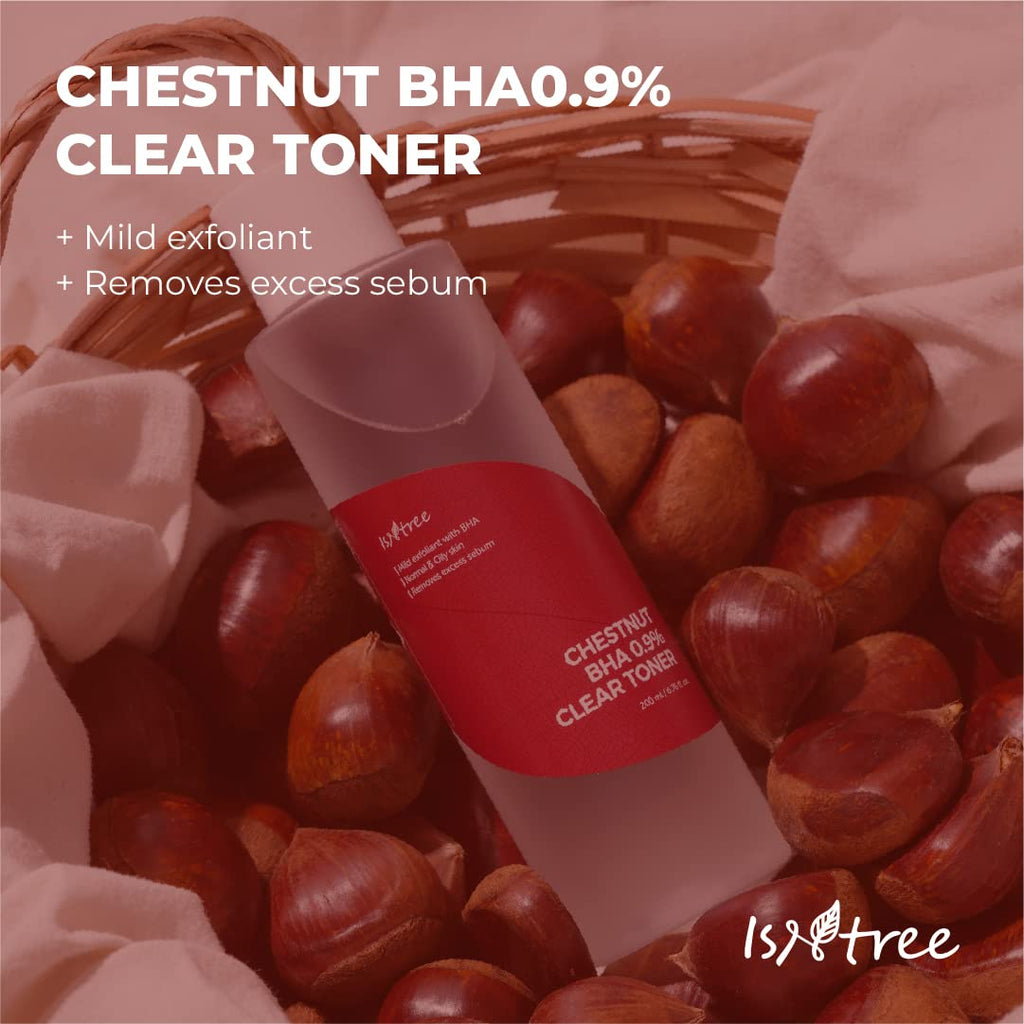 ISNTREE Chestnut BHA 0.9% Clear Toner 200ml – Pore Refining & Oil Control (Vegan)