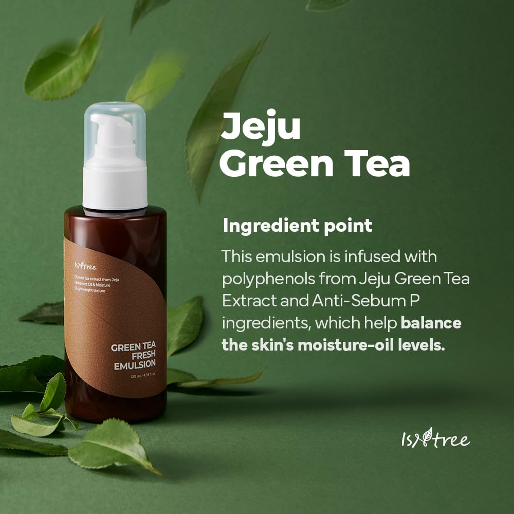 IsNtree Green Tea Fresh Emulsion – Jeju Green Tea Extract, Oil & Moisture Balance