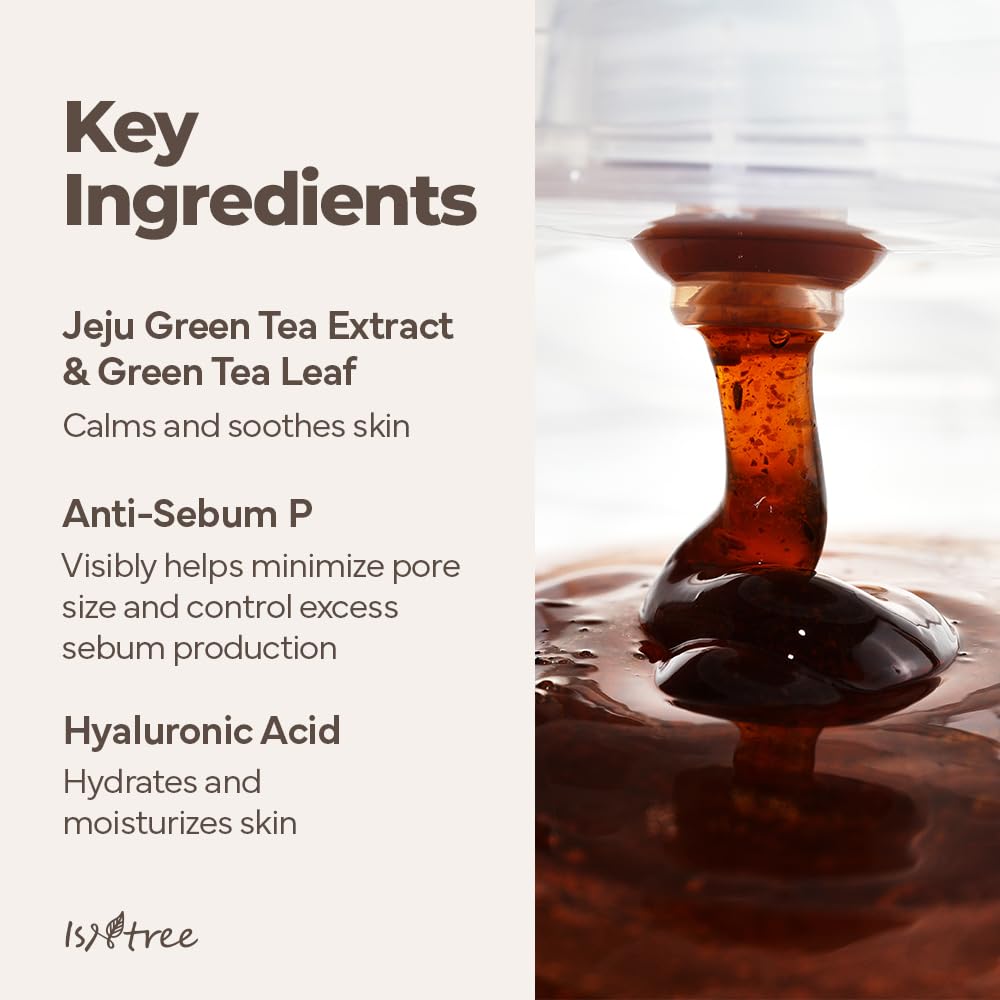 IsNtree Green Tea Fresh Cleanser 120 ml – Jeju Green Tea Extract + 4-Hyaluronic Acid | Gel Cleanser for Oily & Sensitive Skin