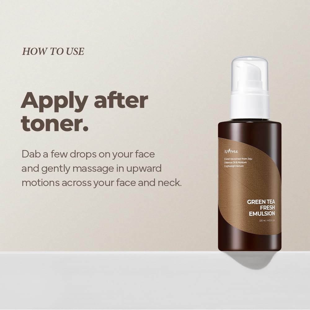 IsNtree Green Tea Fresh Emulsion – Jeju Green Tea Extract, Oil & Moisture Balance