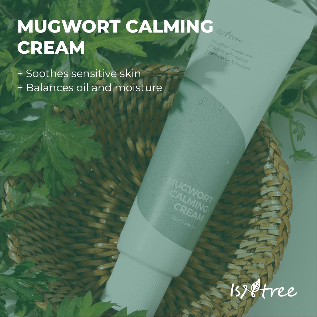 ISNTREE Mugwort Calming Cream 50ml – Soothes Sensitive Skin & Balances Moisture